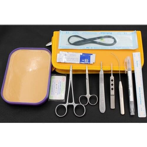 Double eyelid suture practice education training kit embedding surgery skin model with other instrument