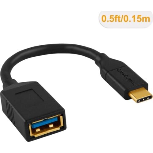 USB-C to USB 3.0 A, CableCreation (Gen1) USB 3.1 Type C to Type A OTG Cord, Compatible MacBook Pro, Galaxy S8, S9 etc, Black