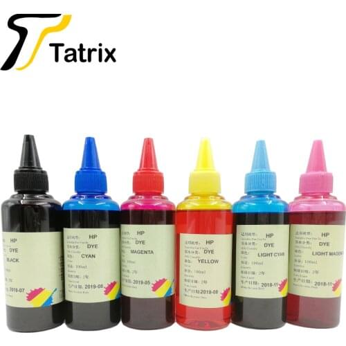 Tatrix 6 X 100ML Refill ink For HP cartridges , Dye Ink Photo Ink for HP Inkjet printer