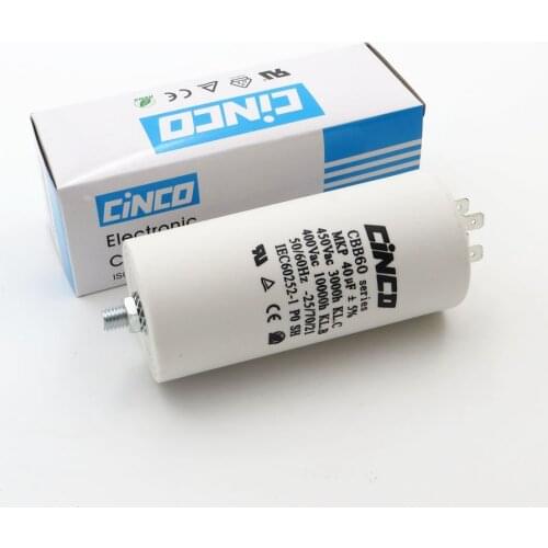 40uF 400V 450V CBB60 Motor Run Capacitors 4pins SH DB Polypropylene Film Ac 450VAC Water Pump electrical engine 40mfd 40mf
