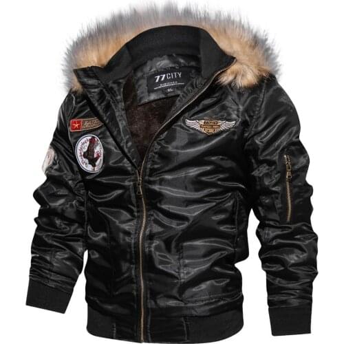 Winter Thicken Military Air Force Flight Men Jacket Men Winter Coat Winter Jacket Zip Up Hoodie Bomber Jacket