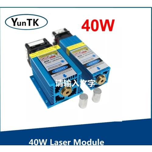 40W Laser Module 450nm Blue Laser Head Fixed Focus TTL Module Wood Laser Engraving Machine Marking Cutting Tool