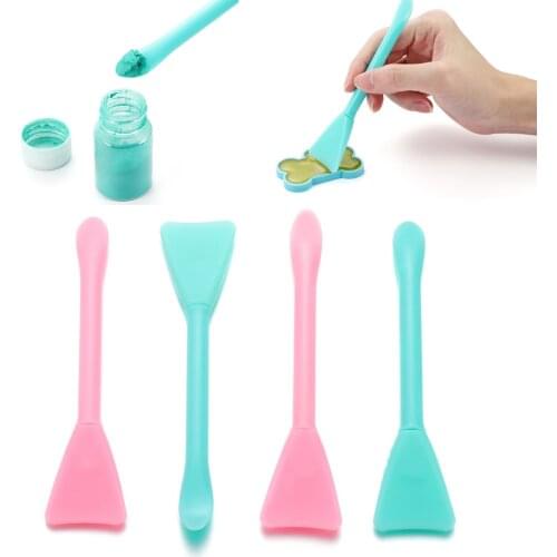 2/5Pcs Multifunction Stirring Brush Soft Silicone Brush Powder Spoon Epoxy Resin Tools for DIY Resin Mold Easy To Clean Glue