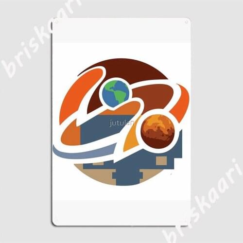 Mars. 2020 Jpl Missions Patch Metal Signs Cinema Living Room Home Design Wall Decor Tin sign Posters