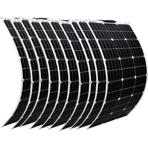 XINPUGUANG Kit Panneau solaire Monocristallin 100 watt 200 Watts 300w 600w 1000w hors-réseau pour Camping-car, Bateau, Caravane