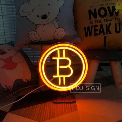 Custom Neon Sign Bitcoin Led Signs Funny Wall Decor for Bedroom Home Bar Cafe Store Game Room Garden Neon Gift Light