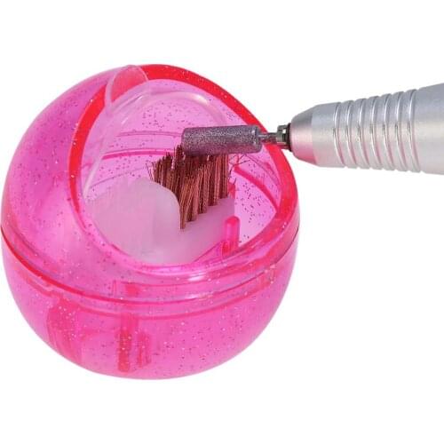 New Nail Drill Bits Cleaning Brush Box For Electric Manicure Machine Drills Portable Wash Nail Art Tool Cleaner Jewelry Display