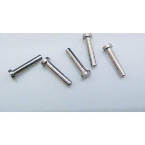 Eyeglass single rivets for hinges or temples stainless steel TSV-03 1.1mm diameter 6.0mm shaft length