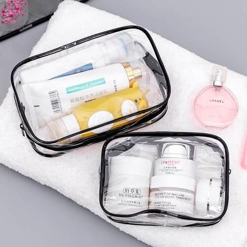 Transparent Pouch Plastic Cosmetic Pouch Snap Bag PVC Storage Ziplock Bag Small Cosmetic Bags For Cosmetics Organizer For Bags