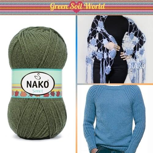 Wool Knitted Yarn - 21 Color Options - 270 Meters(100gr) - Knitting Thread Ball - Nako Şenet - Premium Acrylic - Cardigans - Sweaters - Shawls - Vest - Scarf - Berets - Autumn - Winter - DIY