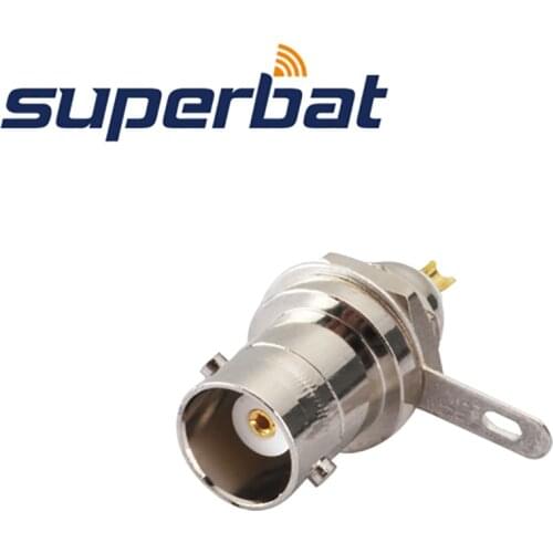 Superbat 10pcs BNC Front Mount Jack Female Bulkhead with Solder Cup RF Coaxial Connector