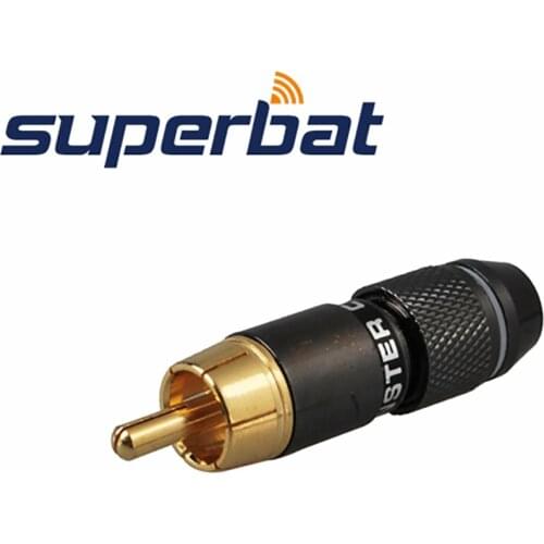 Superbat RCA Straight Plug Crimp Grey Connector for Cable 50-5 RF Coaxial Connector