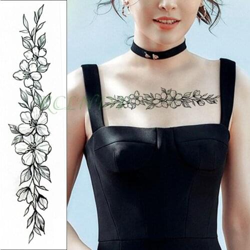 Waterproof Temporary Tattoo Sticker lovely flower totem band Fake Tatoo Personality Flash leg Arm Foot Tatto for Girl Women Men