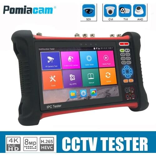 X7 DHL/EMS shipping 7inch Touch monitor Camera Tester CCTV Tester Monitor IP AHD TVI CVI SDI 4K H,265 CCTV testing Cable Tracer