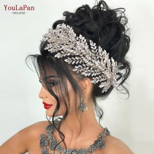YouLaPan HP312 Bridal Headpieces Comb Luxury Rhinestone Headwear Bridal Tiaras Wedding Hair Accessories Hair Jewelry Headband