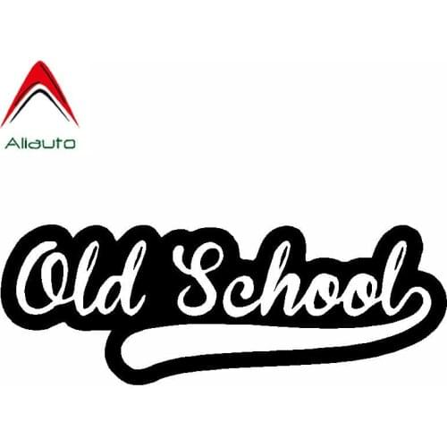 Aliauto Personality Funny Car Sticker Old School Truck Vinyl Waterproof Sunscreen Decal Accessories Black/Silver,12cm*4cm