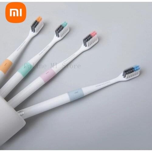 Xiaomi Doctor B Toothbrush Bass Method Sandwish-bedded Better Brush Wire 4Colors Deep Cleaning Toothbrush Including a Travel Box