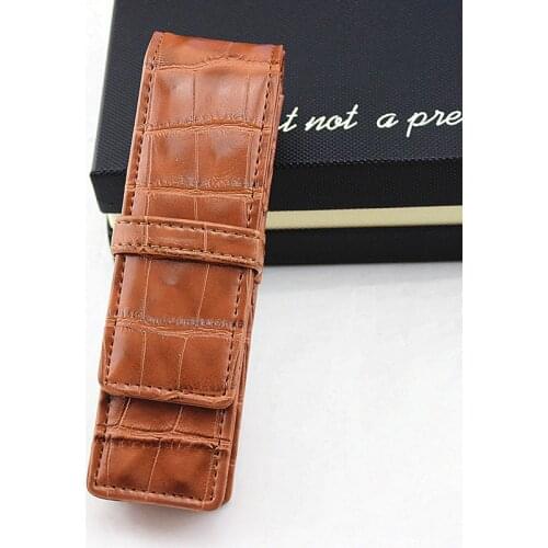 1pc New coffee PU Leather Pencil Fountain Pen Storage Case Pens Pouch Bag Pouch Holder Durable