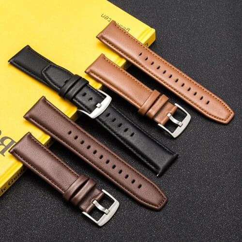 16mm Replacement Real Leather Strap for Huawei B6 B3 Watch Band Wrist Belt Genuine Cow 22mm Strap for Huawei GT2 Pro Honor Magic