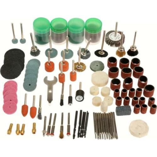 174 pcs Grinding Accessories Bit Set for Drill Rotary Tool Dremel Mill Cutter Sanderpaper Wire Brush with Free Shipping