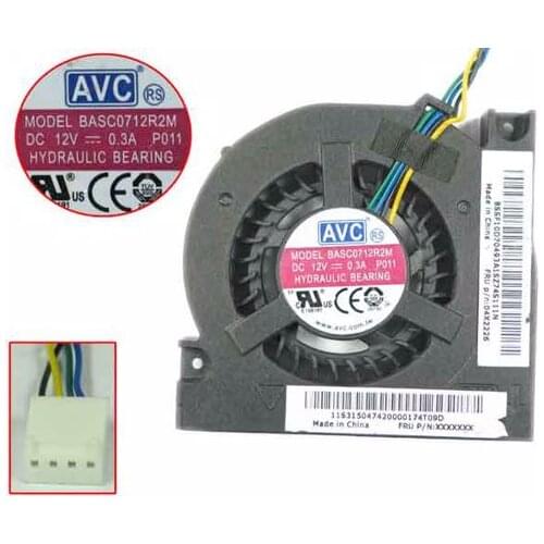 AVC BASC0712R2M P011 DC 12V 0.30A 4-wire Server Cooling Fan