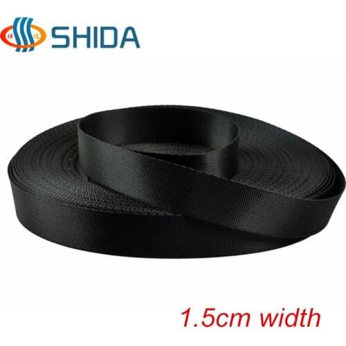 5/8"(15mm) width 10Yards Black High-grade Encryption Imitation Nylon Webbing Ribbon Bias Strap For Bags,Garment Home Textile