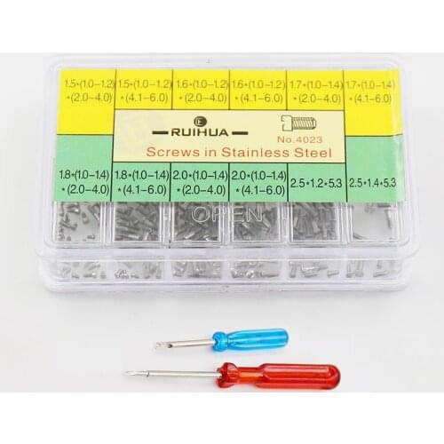 Watch accessories stainless steel screws in various sizes suitable for Hublot watch accessories one box plus tools