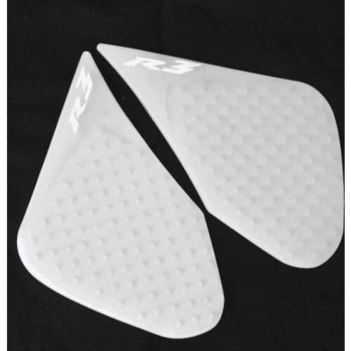 Motorcycle Accessories Tank Gas Pad Knee Fuel Side Grips Protector For Yamaha YZF R3 2014-2017 (White)