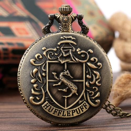 Antique Bronze Quartz Pocket Watch Retro Design Clock Roman Number Dial Analog Necklace Pendant 30cm/80cm Chain Art Collection