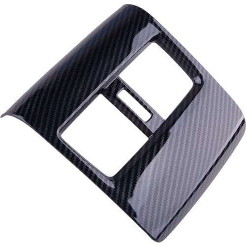 Car Carbon Fiber Style ABS Plastic Rear Seat Armrest Box Air Outlet Cover Fit For Honda Accord 2018 2019 2020