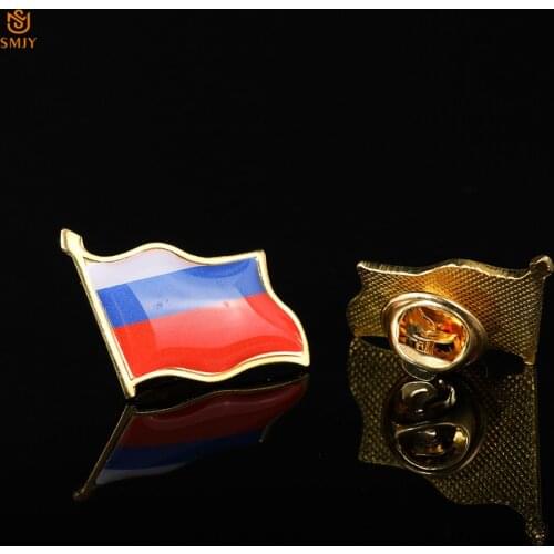 Russian Crafts Art Flag Badge Brooch Lapel Backpack/Suit Decoration Metal Patriotic Jewelry Pin Accessories