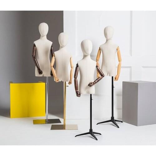 Children Model Thin Version Half Body Mannequin Clothes Lead Childrens Clothing Shop Window For Display