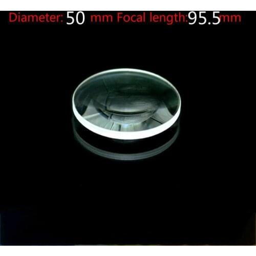 Diameter 50mm Focal Length 95.5mm Optical Double Convex Lens Factory Custom Optical Glass Prism and Lens