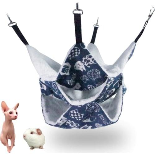 Hamster Hammock Small Pet-hanging Sleeping Bag Double Warm Sleeping Bag Nest LargeHanging House Ferret Rabbit Pet Bed