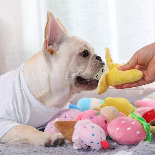 Pet Toys Cartoon Cute Bite Resistant Plush Squeaky Toy Pet Chew Toy For Cats Dogs Pet Interactive Supplies Funny Pet Partner