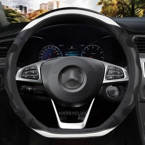 Microfiber Leather Car Steering Wheel Cover for Mercedes Ben AMG 38cm Models A C CLA E GLA GLC GLE S B CLS Class Accessories