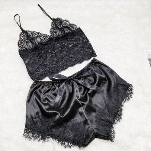 Lace Hollow Out Sexy Pajamas For Women Nightwear Pyjamas Female Sleepwear Ultra Thin Sleep Lounge Home Wear Nightclothes