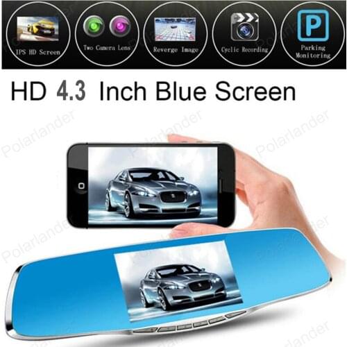 Hot sales the newest Car DVR Full 1080P Digital Video Registrator 4.3 inch dual-lens Night vision function
