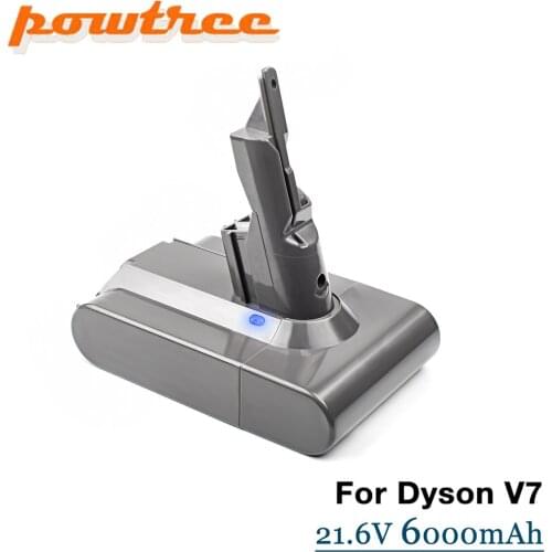 Powtree 21.6V 6000 mAh Li - ion Rechargeable Battery For Dyson V7 Animal V7 FLUFFY V 7 Pro vacuum cleaner Replacement Parts