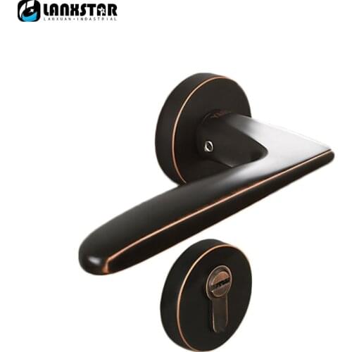 Luxury American Style Simple Split lock Indoor Bedroom Door Locks Handle Lockset Durable Locker