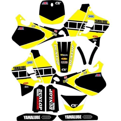 Free Custom Numbers Names Motorcycle full set of 3M graphics stickers decals For Yamaha YZ250 YZ125 1993 1994 1995 125YZ 250 YZ