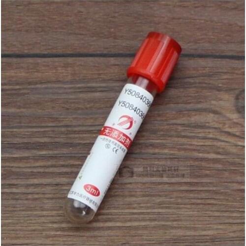 100pcs/lot 3ml 5ml 10ml Disposable Glass Vacuum No Anticoagulant Vacuum Blood Collection Tube Vacutainer