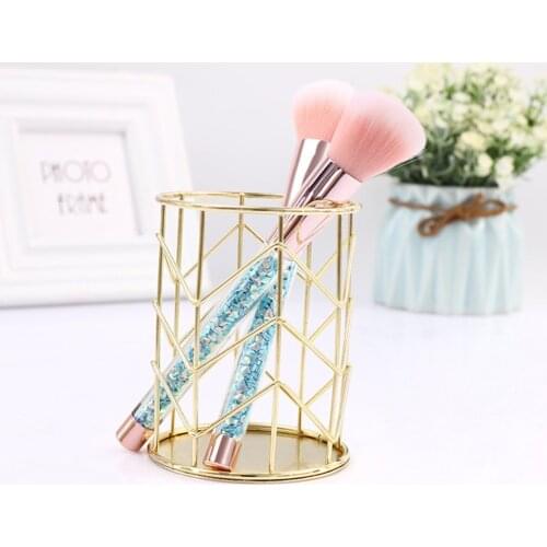 Hollow Pen Pencil Brush Pot Holder Makeup Brushes Storage Desk Organiser Container Organizer Stationery Desktop Organizing Tools