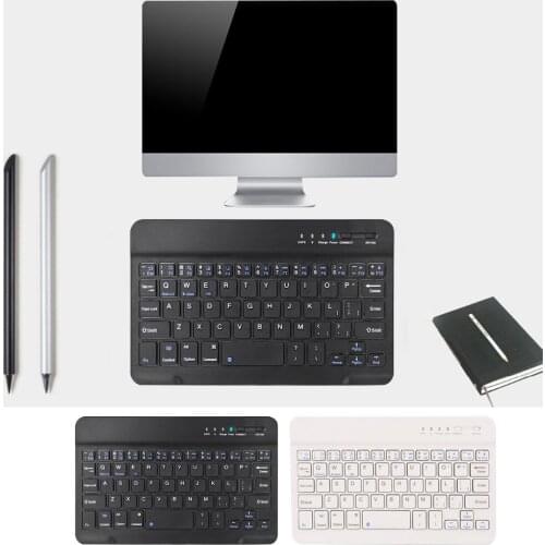 Vococal 8 inch Ultra-Slim Portable Bluetooth Wireless Desktop Keyboard Keypad for iPad Android iOS Windows PC Laptop Tablet