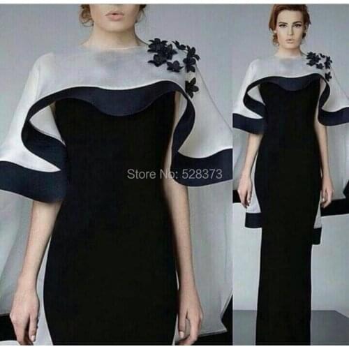 YNQNFS MD131 Elegant Wedding Guest Dress Satin Brush Train Arabic Mother of the Bride/Groom Dresses Outfits with Wrap 2019