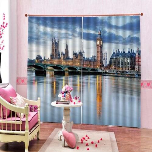 Sandy Beach Coconut Tree Seascape Printing Curtain Print For Living Room Bedroom Hotel Blackout Drapes Cortinas Sets