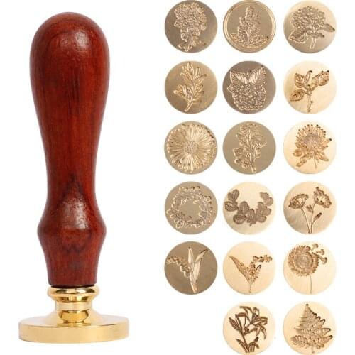 1pcs Plant Seal Flower Seal Wax Seal Stamp Retro Antique Sealing Wax Scrapbooking Stamps HEAD Wedding Decorative Invitation