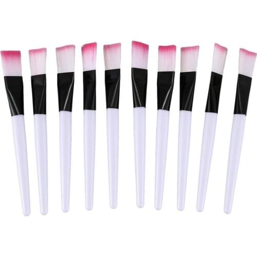 10 pcs Pink brush White Bar Facial Mask Brush Skin Care Makeup Tools