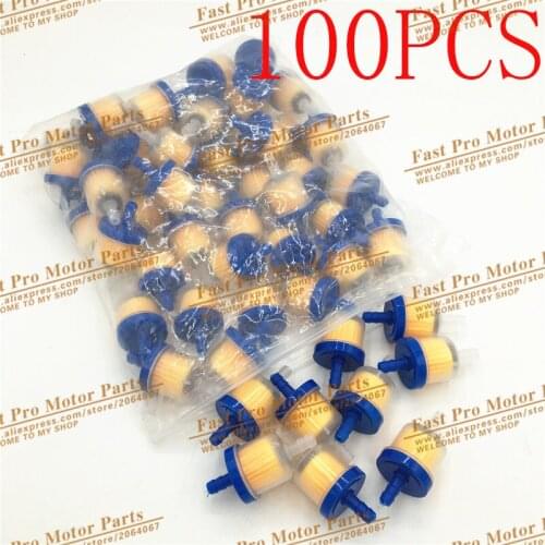 100Pcs 4/25'' 4mm Hose Motorcycle Scooter Gasoline Filter Clear Inline Gas Fuel hot
