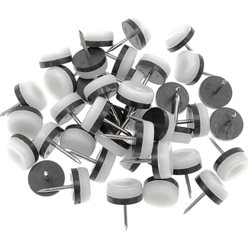 40Pcs Thickened Furniture Glide,Nail-On Nylon Slider Pad Floor Protector for Wooden Leg Feet Of Chair Table Sofa(18Mm or 0.7Inch